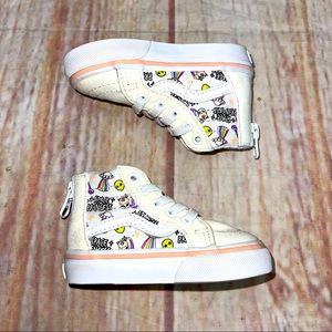 Vans high top sneakers space princess us size 4